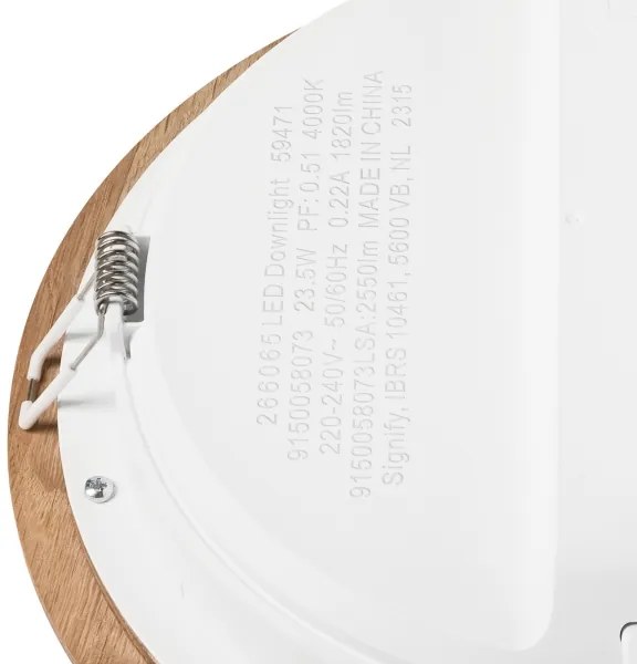 Corp de iluminat LED încastrat WOODY SPOT LED/23,5W/230V 4000K stejar ø 23,5 cm