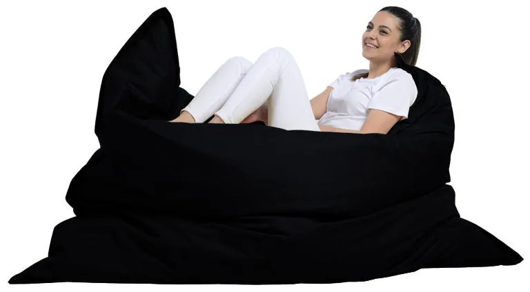 Fotoliu puf pentru grădină Giant Cushion 140x180 - Black