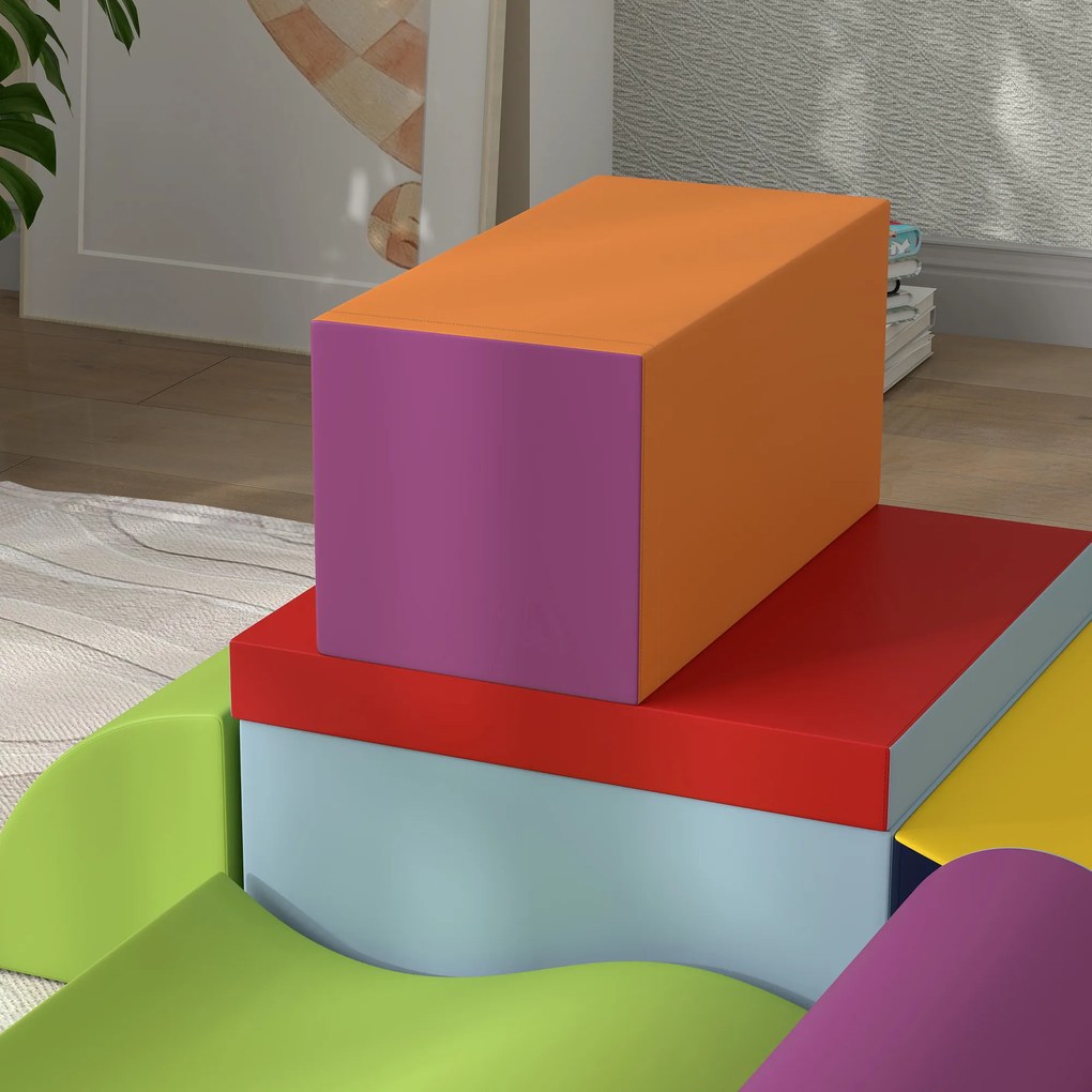 HOMCOM, 7 PCS module motricitate bebeluși, parcurs motricitate din spumă EPE, pentru preșcolari, multicolor | Aosom Romania