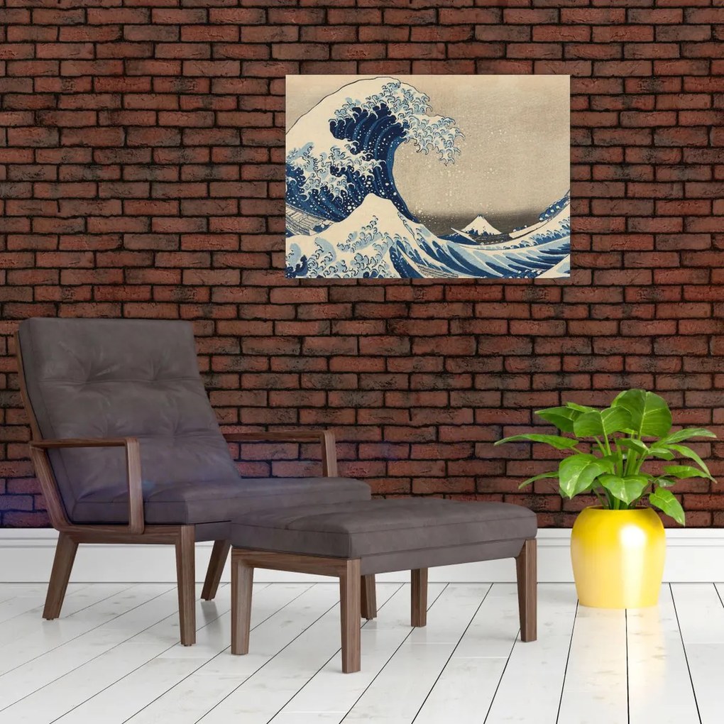 Tablou - Katsushika Hokusai, Under the Wave off Kanagawa, reproducere (70x50 cm)