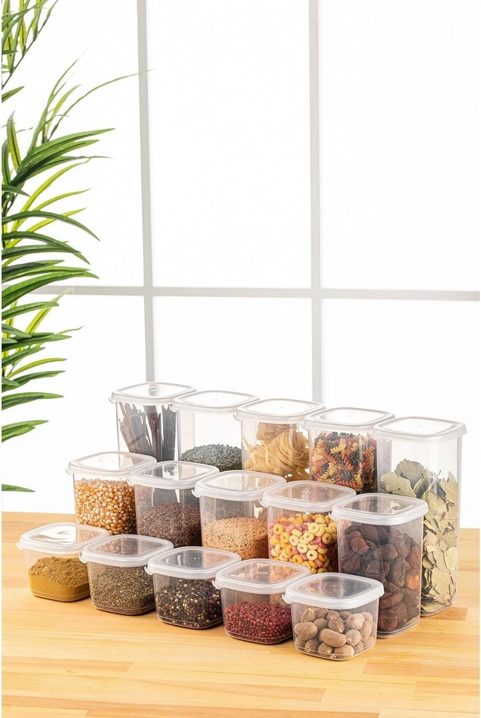 Set 15 recipiente 964FRM5376, transparent, plastic