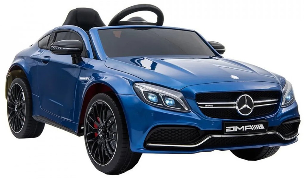 Masinuta Electrica cu acumulator pentru copii NOVOKIDS™ Mercedes C63S AMG Coupe, Cu telecomanda, Roti din Cauciuc EVA, 3-8 ani , Usi cu deschidere ,