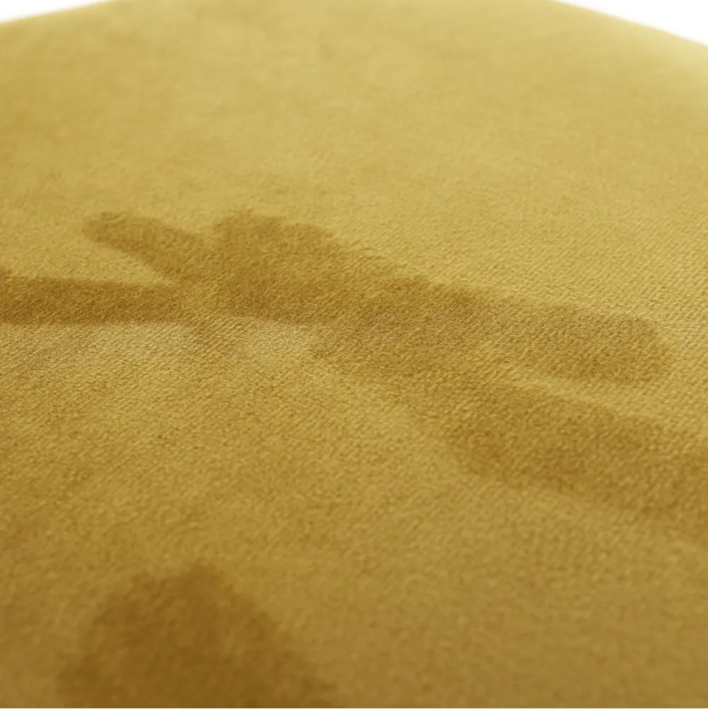 Taburet, catifea Velvet auriu/crom argintiu, DARON