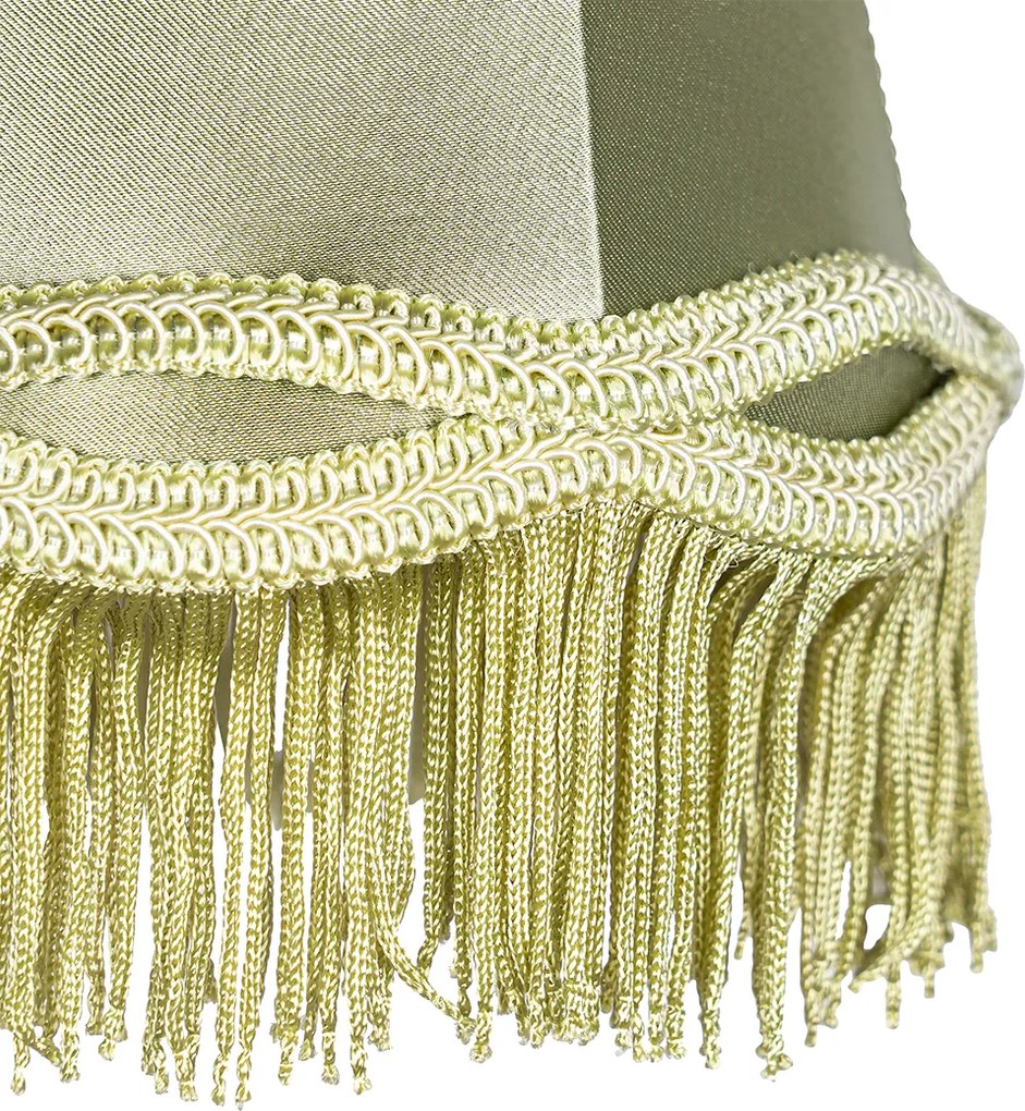 Abajur din stofă verde 12 cm - Granny