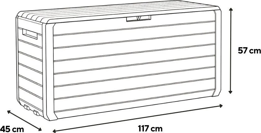 Atlas container de grădină din plastic 270l maro