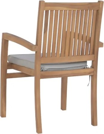 Set dining exterior din lemn de tec masiv, masă extensibilă 210–310 cm și 8 scaune, finisaj natural, „Java”