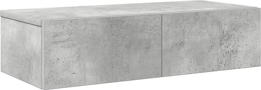 vidaXL Raft de perete cu sertare Gri beton 60x26,5x15cm Lemn prelucrat