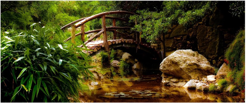 Tablou - Pod prin râu (120x50 cm)