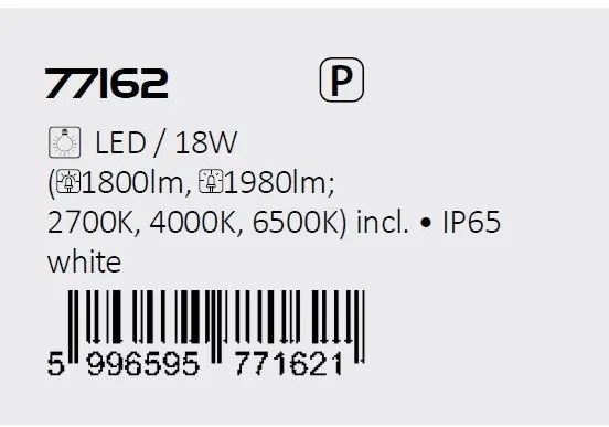 Aplica LED iluminat exterior ambiental, Protectie IP65 Urfa II alba