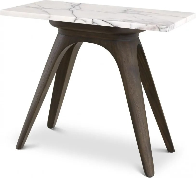 Masuta laterala design LUX cu blat din marmura italiana Borre 60x30cm