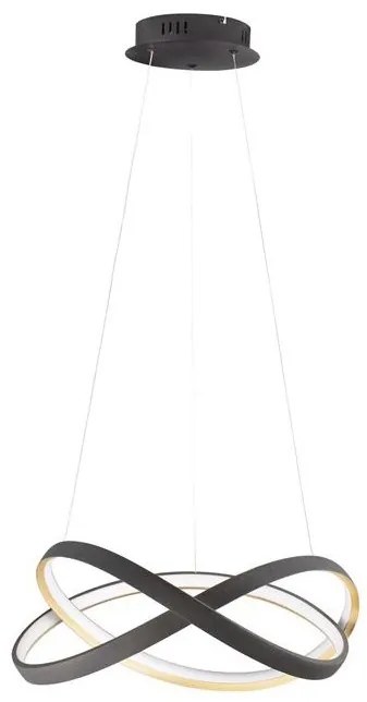 Lustra LED suspendata cu telecomanda ODREY neagra