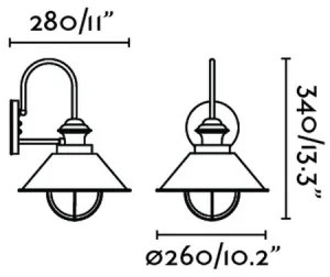 FARO 71128 - Corp de iluminat perete exterior NAUTICA 1xE27/11W/230V