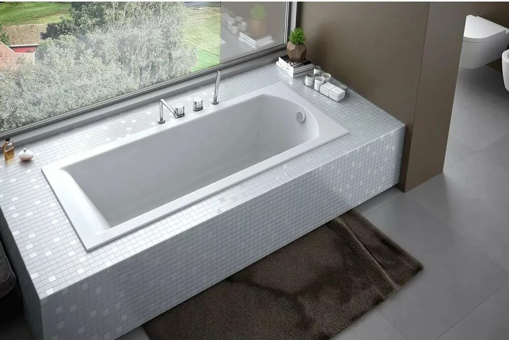 Cada dreptunghiulara Besco Shea Slim 140x70 cm montaj incastrat
