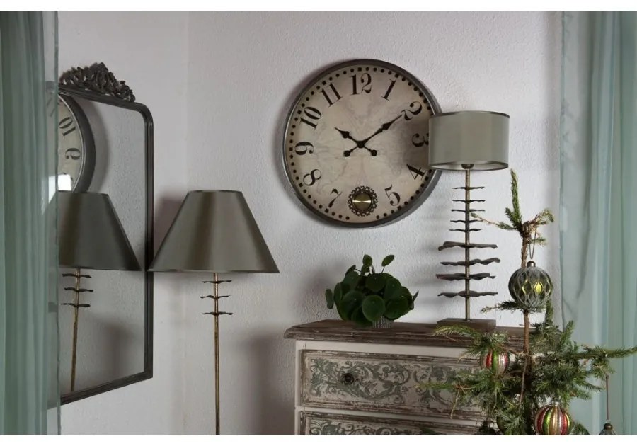 Comoda inalta, bej, din lemn, cu sertare, aspect vintage, Benevola
