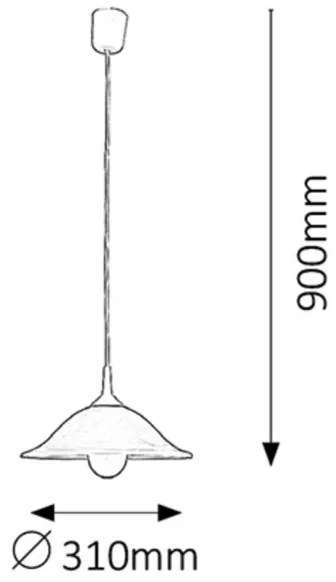 Rabalux 3905 - Lustra ALABASTRO 1xE27/60W/230V