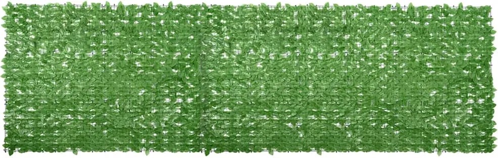 vidaXL Paravan de balcon, frunze verzi, 600x150 cm