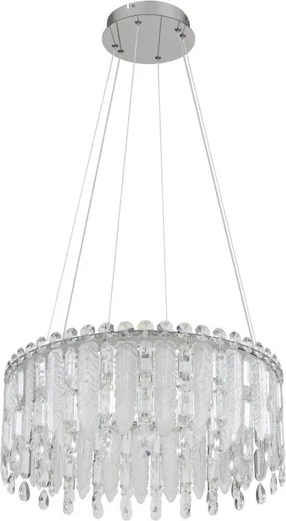 Lustra LED suspendata cu telecomanda KLUNKA crom