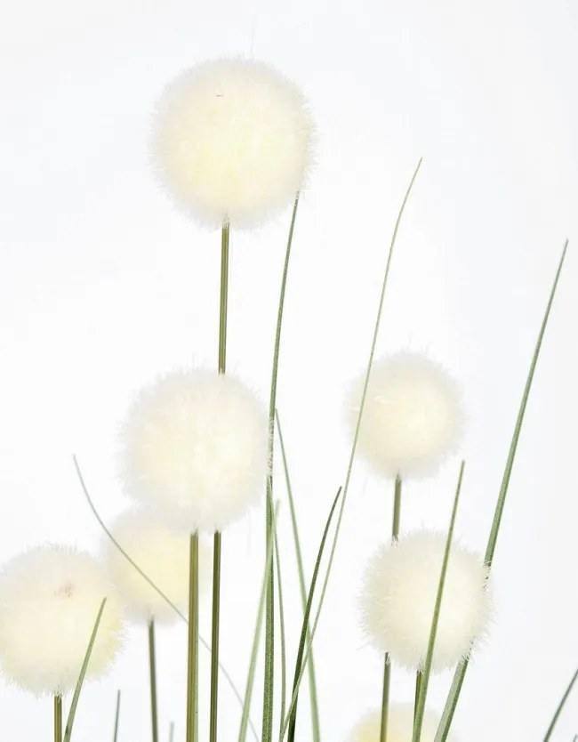 Planta artificiala decorativa cu ghiveci, 110 cm, Eriophorum Bizzotto