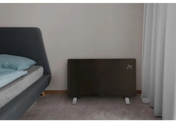 Sencor - Convector/încălzitor electric inteligent 1200/2400W, 230V, IP24, Wi‑Fi, negru