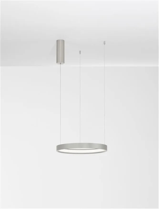 Lustra LED suspendata design modern circular PERRINE D-40cm argintie
