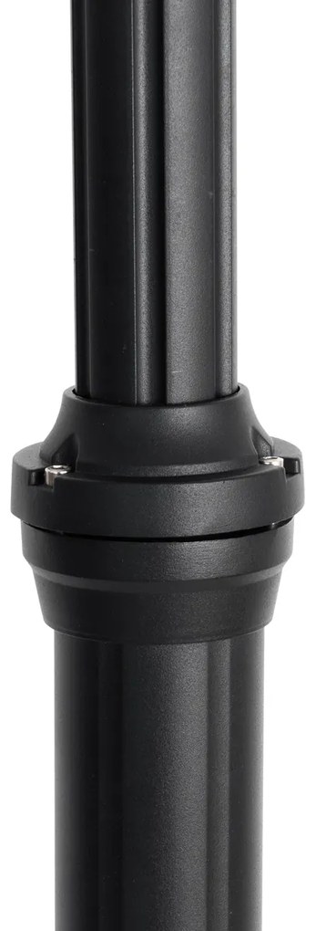 Lămpă clasică de exterior neagră 235 cm cu 2 lumini IP44 - Berta