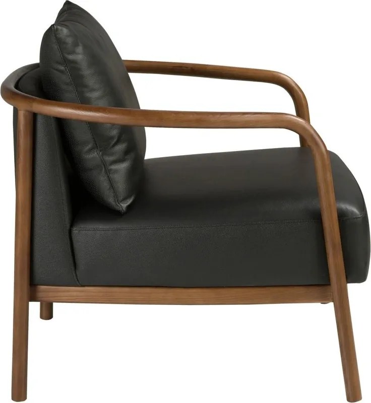 Fotoliu LUX design italian, Piele Naturala, Black