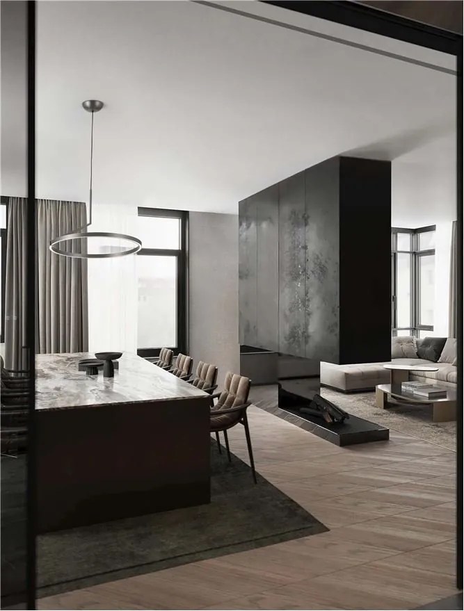 Lustra LED suspendata design minimalist TILIA nickel