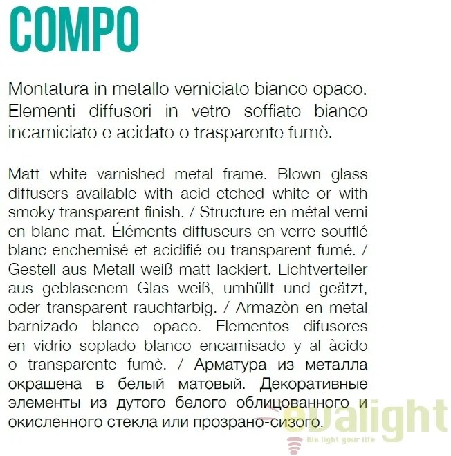 Plafoniera moderna design lux diametru 73cm, COMPO PL10 FUME 172804
