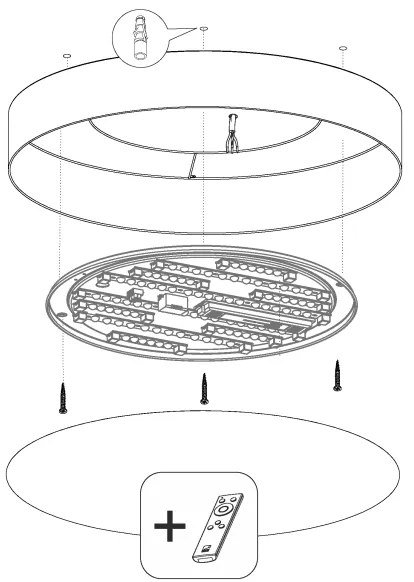 Eglo 97778 - Plafonieră LED ROMAO 3, dimabilă, 40W, 230V