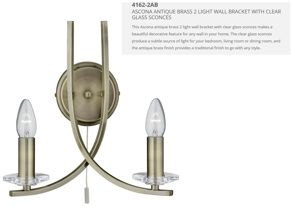 Aplica de perete moderna design alama Ascon 4162-2AB SRT