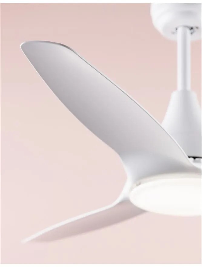 Lustra LED cu ventilator si telecomanda design modern Samoa alb NVL-5267301