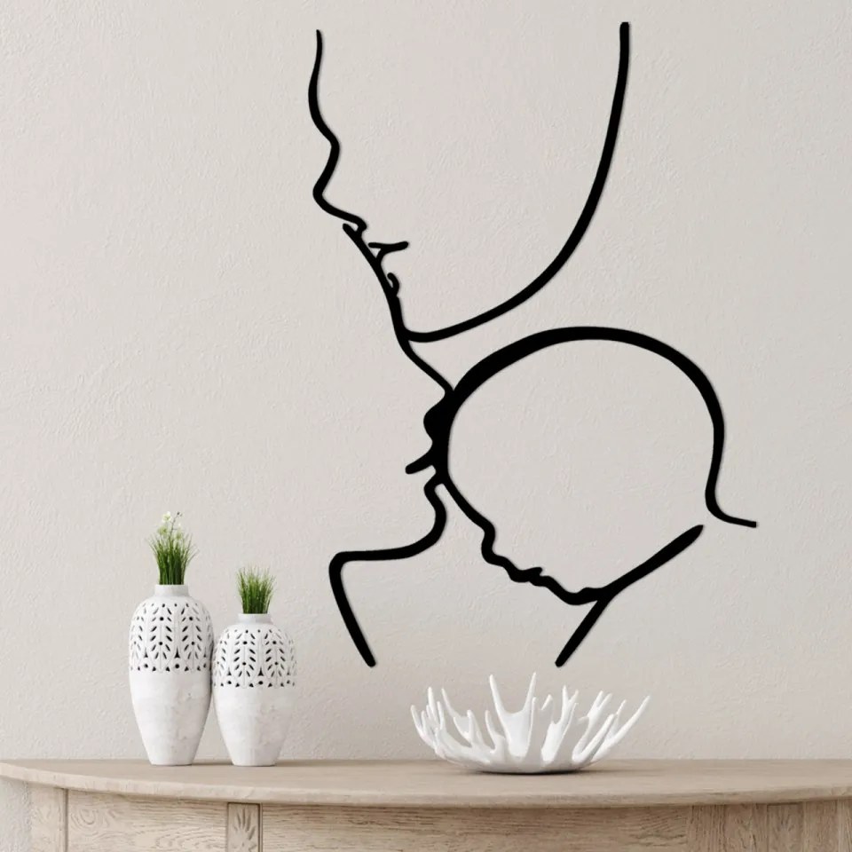 Accesoriu Decorativ de Perete, Family, Metal
