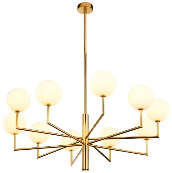 Lustră pe tijă FEME 10xG9/40W/230V alamă Jupiter 1931