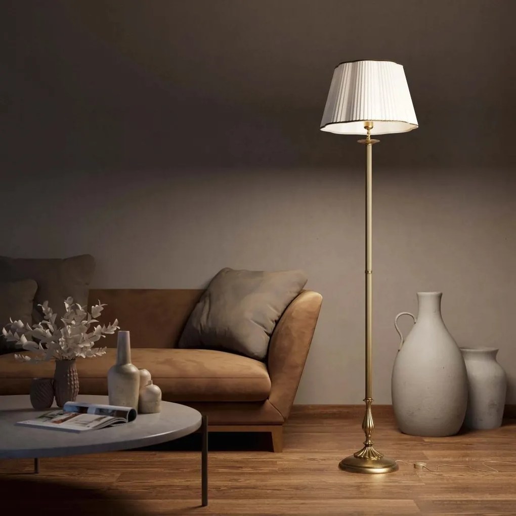 Lampadar, Lampa de podea din alama stil clasic Petalo