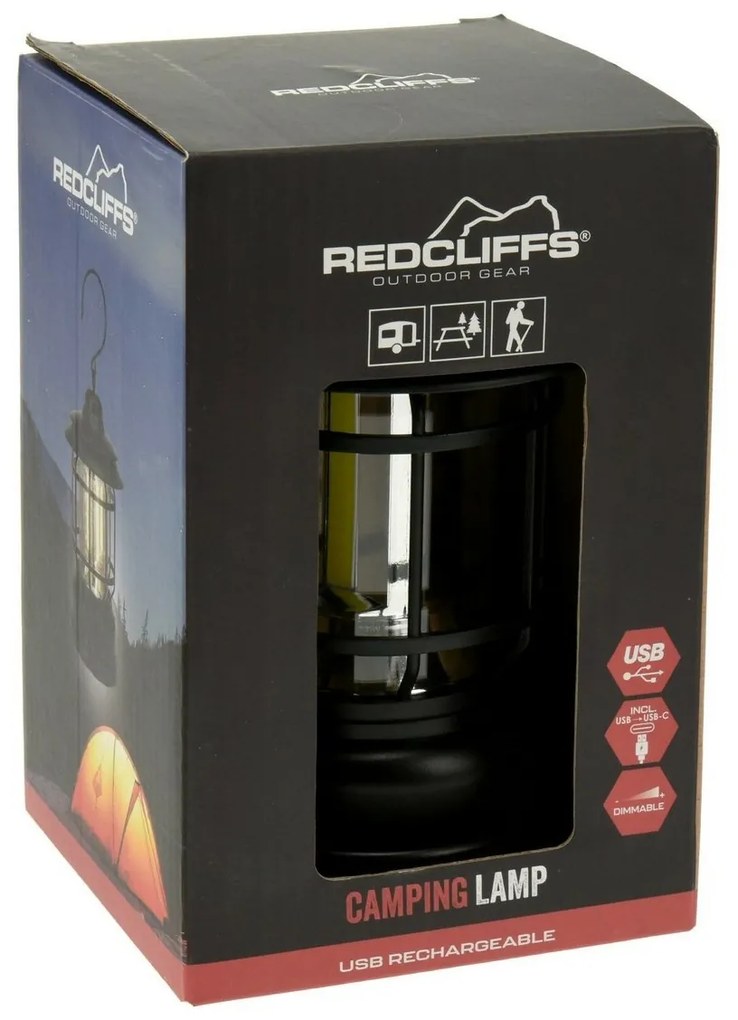 Lanternă de camping suspendată Redcliffs , USB ,11,5 x 18 cm, reglabilă