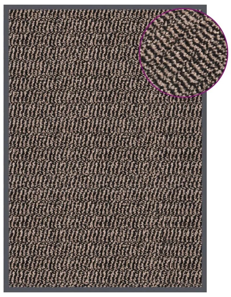vidaXL Covoraș de intrare cu smocuri, maro închis, 40x60 cm