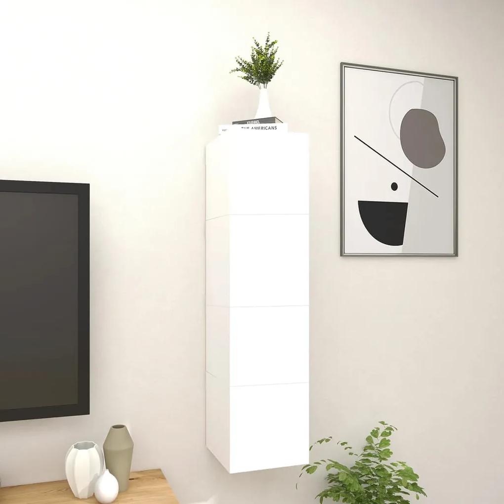 Dulapuri TV montaj pe perete, 4 buc., alb, 30,5x30x30 cm 4, Alb