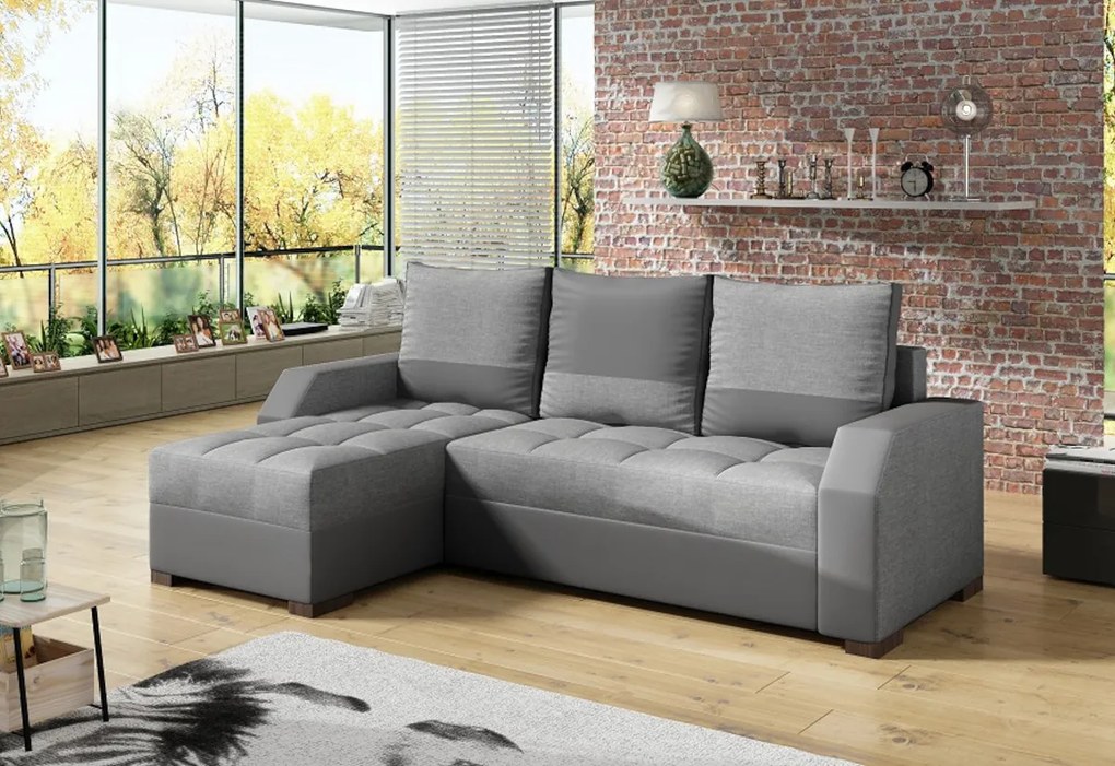 Supermobel Coltar ARIS, 250x90x150, sawana14/soft017white, dreapta