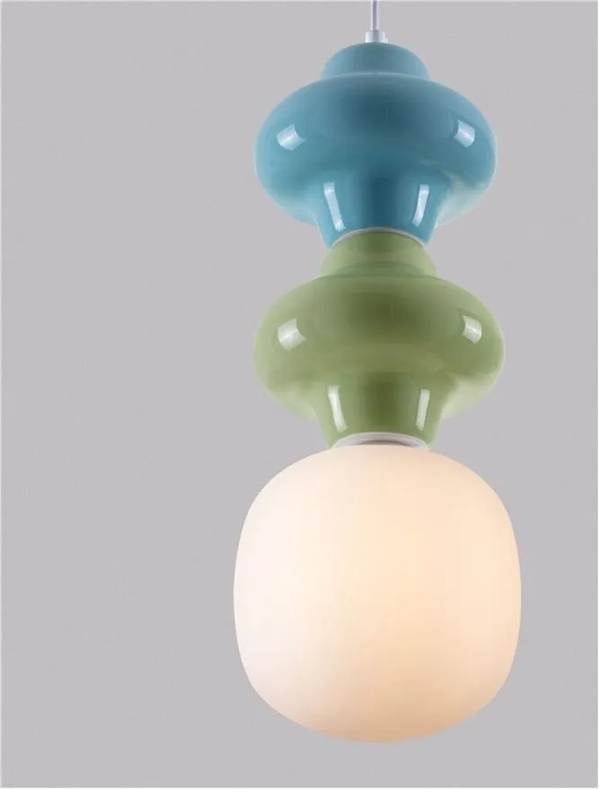 Pendul ceramic design modern CHIC verde/ albastru