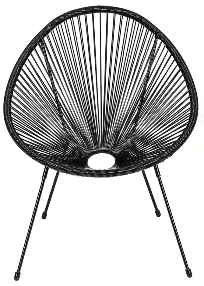 Fotoliu de grădină negru din metal/din plastic Avocado Comfort – Bonami Selection