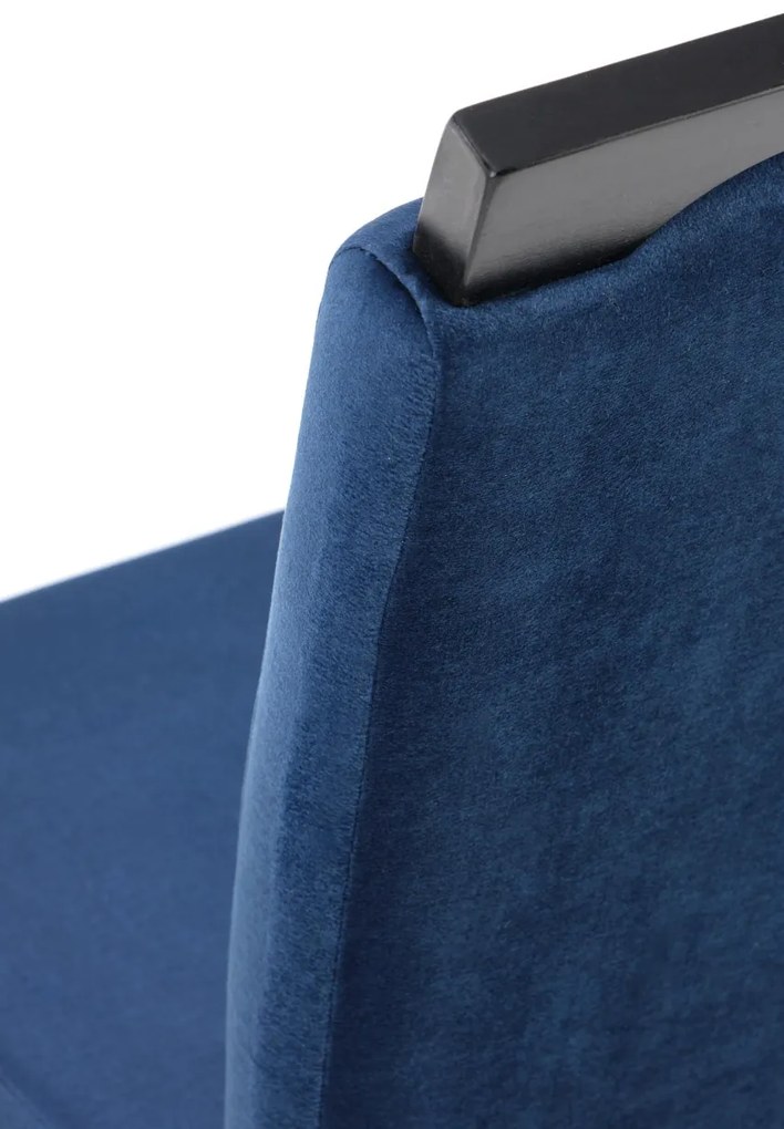 Scaun Clarion 2 velvet albastru/negru Monolith 77