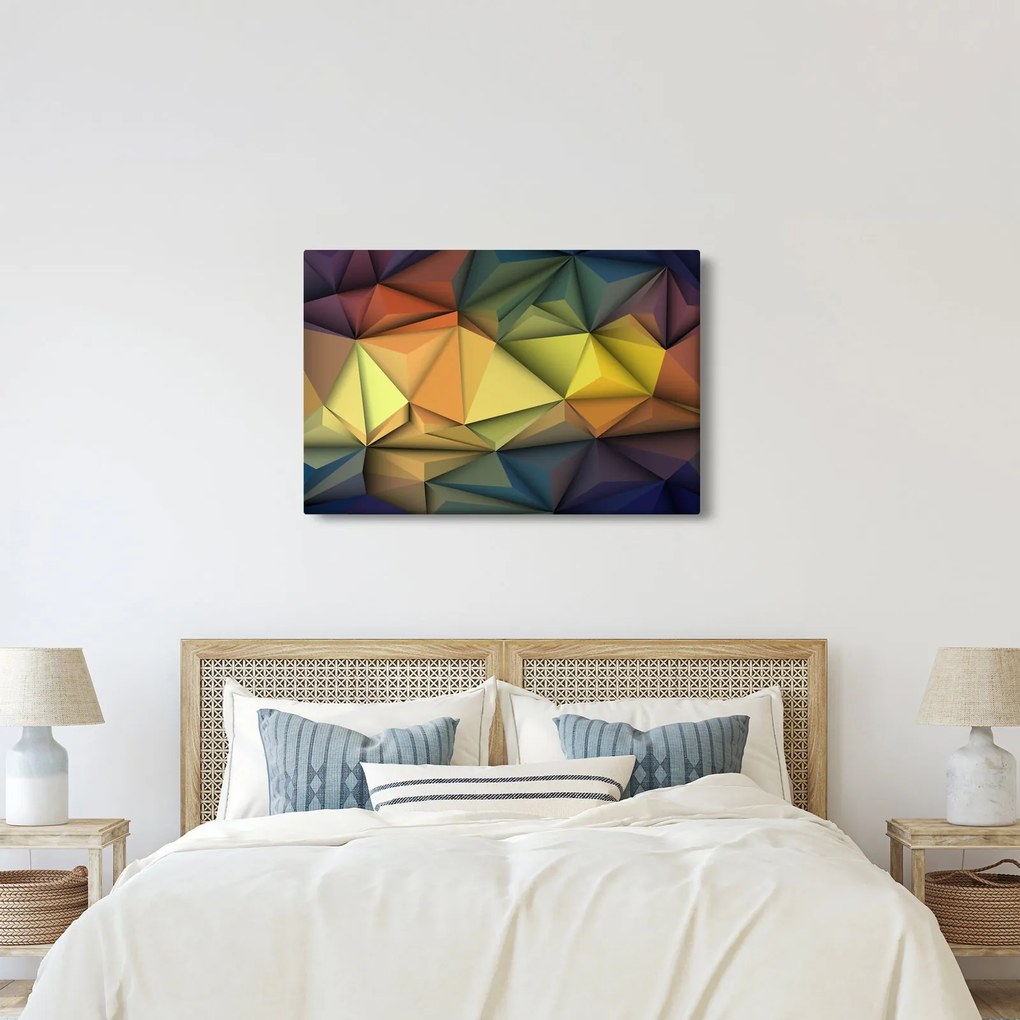 Tablou - Abstracție 3D poligonală (90x60 cm)
