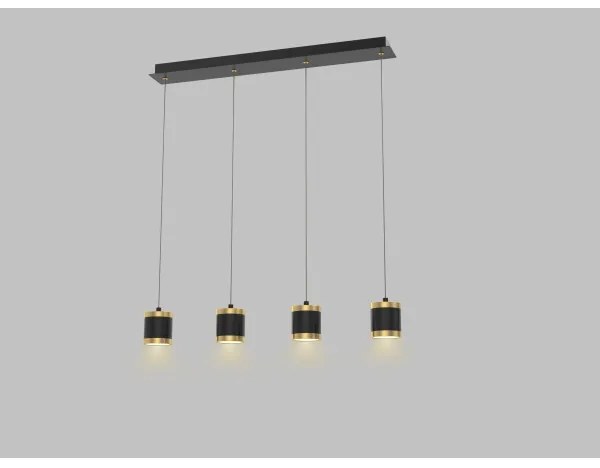 Lustră LED dimabilă pe cablu Wofi 7003-404 TOULOUSE LED/34W/230V negru/auriu