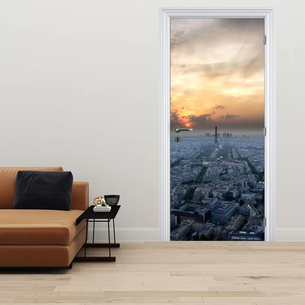 Fototapet pentru ușă - Parisul de sus (95x205cm)