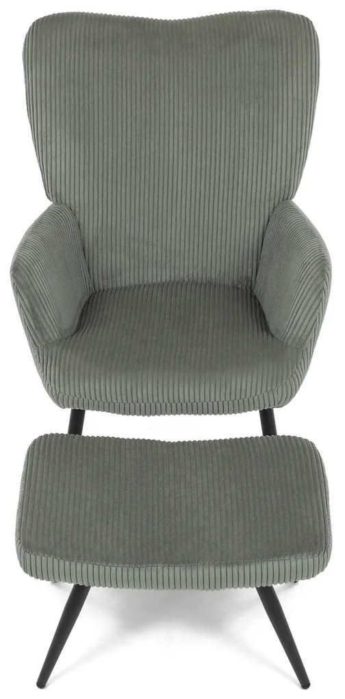 Fotoliu relaxant cu suport pentru picioare L7285GRN6, verde