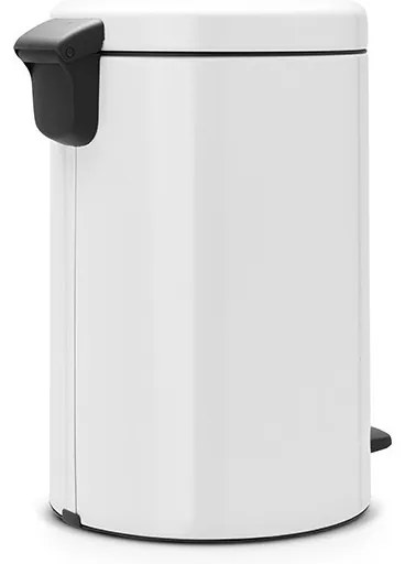 Coș cu pedală Brabantia NewIcon 649047, 20 l, închidere lină, bază antiderapantă, coș interior metalic, alb