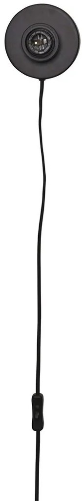 Aplica de perete eco din bambus Hokkaido S 25cm, negru