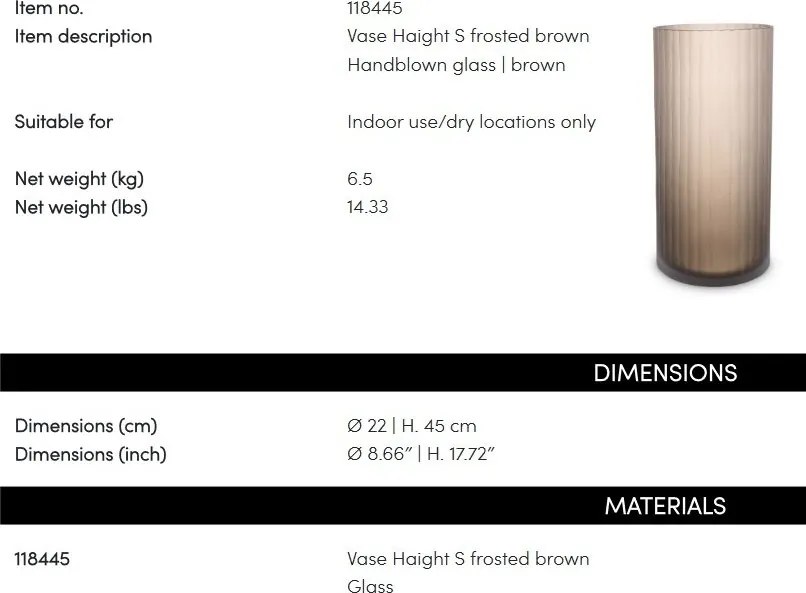 Vaza, Vas decorativ design LUX Haight S, maro