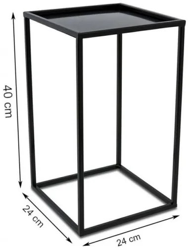 Suport pentru flori 40x24 cm, negru