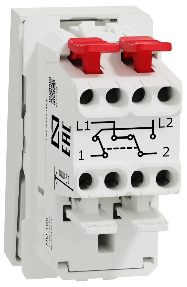 Intrerupator cruce, 1 modul, 10A, alb, Schneider Noua Unica